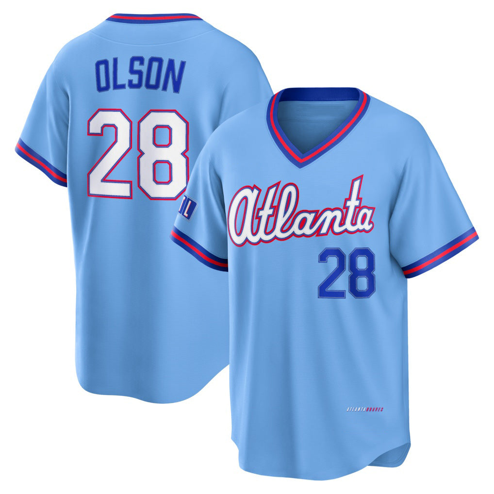 Atlanta Braves #28 Matt Olson Powder Blue CONTON 2026 City Connect Stadium Jersey
