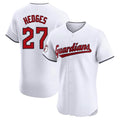 Cleveland Guardians #27 Austin Hedges Player White CONTON Limited Elite Home Stitched Jerseys
