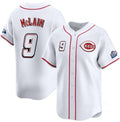 Cincinnati Reds #9 Matt McLain White CONTON 2025 Speedway Classic Home Limited Stitched Jersey