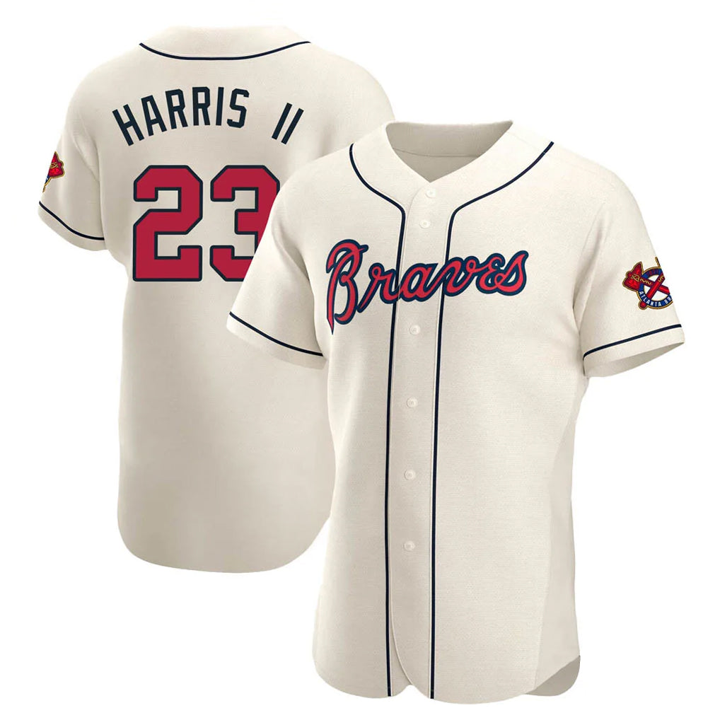 Atlanta Braves #23 Michael Harris II Player Cream CONTON Limited Elite Home Game Stitched Jerseys