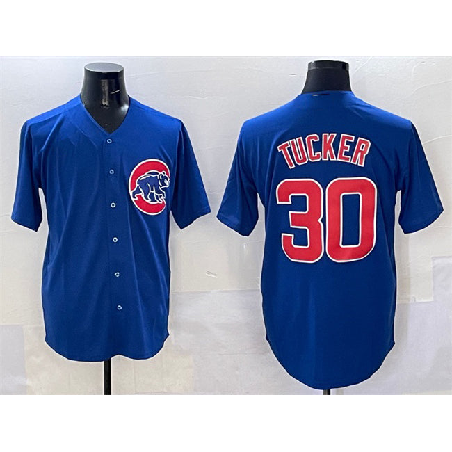 Chicago Cubs #30 Kyle Tucker Royal CONTON Cool Base Stitched Jersey