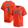 Baltimore Orioles #3 Taylor Ward Player Orange CONTON Limited Home Game Stitched Jerseys