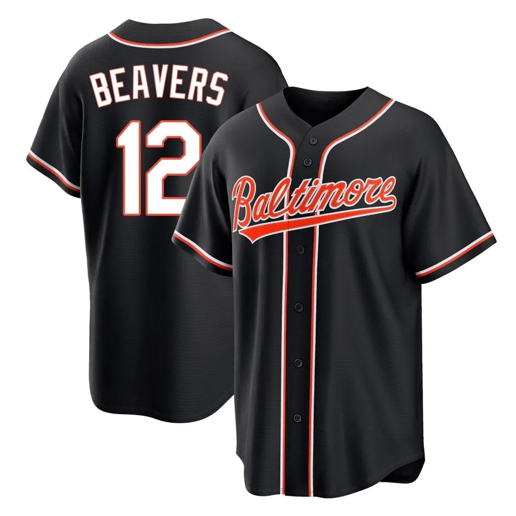 Baltimore Orioles #12 Dylan Beavers Player Black CONTON Out Home Game Stitched Jerseys