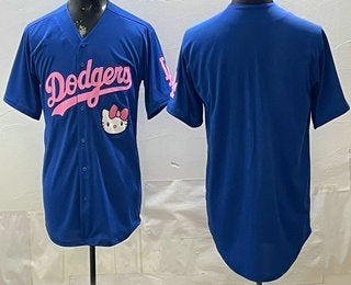 Los Angeles Dodgers Blank Blue CONTON Hello Kitty 2025 World Series Champions Limited Jersey
