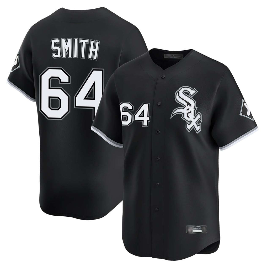 Chicago White Sox #64 Shane Smith Player Black CONTON Limited Home Stitched Jerseys