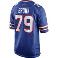 B.Bills #79 Ruben Brown Royal CONTON Game Retired Player Jersey