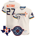 Houston Astros #27 Jose Altuve Player Cream CONTON City Connect Texas Patch Vapor Premier Limited Elite Home Stitched Jerseys