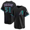Arizona Diamondbacks #51 Randy Johnson Black CONTON Throwback Cooperstown Collection Limited Jersey