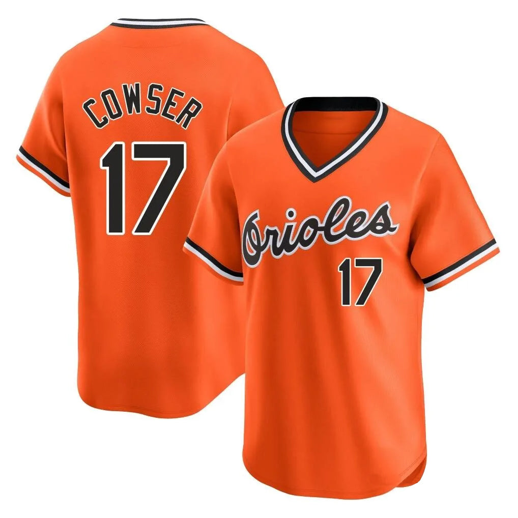 Baltimore Orioles #17 Colton Cowser Player Orange CONTON T-shirt Limited Home Game Stitched Jerseys