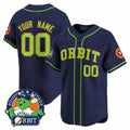 Custom Houston Astros Orbit Patch Vapor Premier Limited Jersey ¨CNavy 2 CONTON