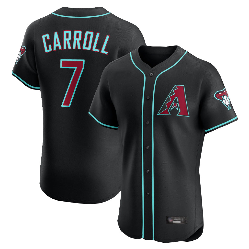 Arizona Diamondbacks #7 Corbin Carroll Player Black CONTON Limited Elite Home Game Stitched Jerseys