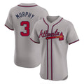 Atlanta Braves #3 Dale Murphy Player Gray CONTON Limited Elite Home Game Stitched Jerseys