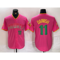 San Diego Padres #11 Yu Darvish Pink CONTON Player Number Fashion Jersey