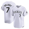 Colorado Rockies #7 Matt Holliday Player White CONTON Limited Home Stitched Jerseys
