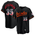 Baltimore Orioles #35 Adley Rutschman Player Black CONTON USA 250 Fourth of July Home Game Stitched Jerseys
