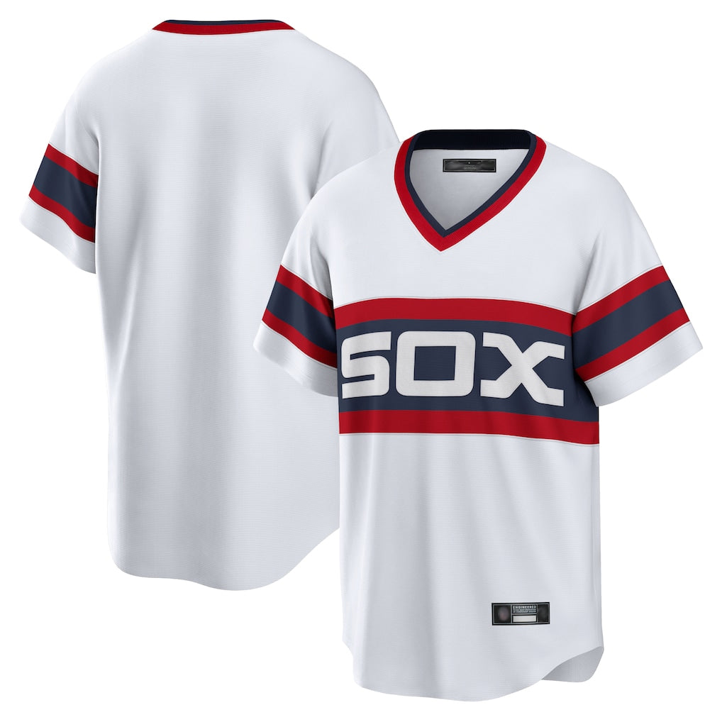 Chicago White Sox Blank Player White CONTON T-shirt Home Game Stitched Jerseys
