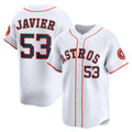 Houston Astros #53 Cristian Javier White CONTON Home Limited Player Jersey