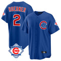 Chicago Cubs #2 Nico Hoerner Player Royal CONTON 150th Anniversary Home Game Stitched Jerseys