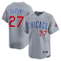 Chicago Cubs #27 Seiya Suzuki Player Gray CONTON Road Limited Home Stitched Jerseys