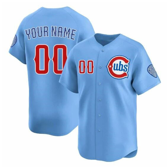 Custom Chicago Cubs Blue CONTON 2024-25 2nd Alternate Limited Stitched Jersey