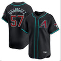 Arizona Diamondbacks #57 Eduardo Rodriguez Player Black CONTON Limited Home Game Stitched Jerseys
