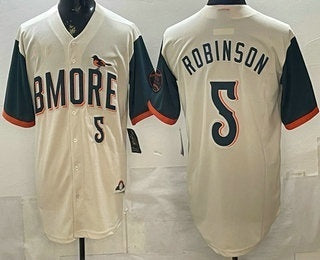 Baltimore Orioles #5 Brooks Robinson Cream CONTON 2026 City Connect Stadium Jersey