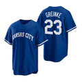 Kansas City Royals #23 Zack Greinke Royal CONTON Cool Base Stitched Jersey