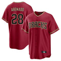 Arizona Diamondbacks #28 Nolan Arenado Player Red CONTON Home Game Stitched Jerseys