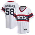 Chicago White Sox #58 Seranthony Dominguez Player White CONTON T-shirt Home Game Stitched Jerseys
