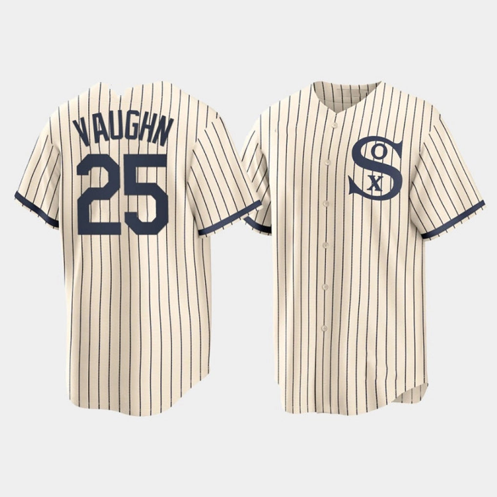 Chicago White Sox #25 Andrew Vaughn Player Cream CONTON Field of Dreams Home Game Stitched Jerseys