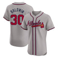 Atlanta Braves #30 Drake Baldwin Player Gray CONTON Limited Elite Home Game Stitched Jerseys