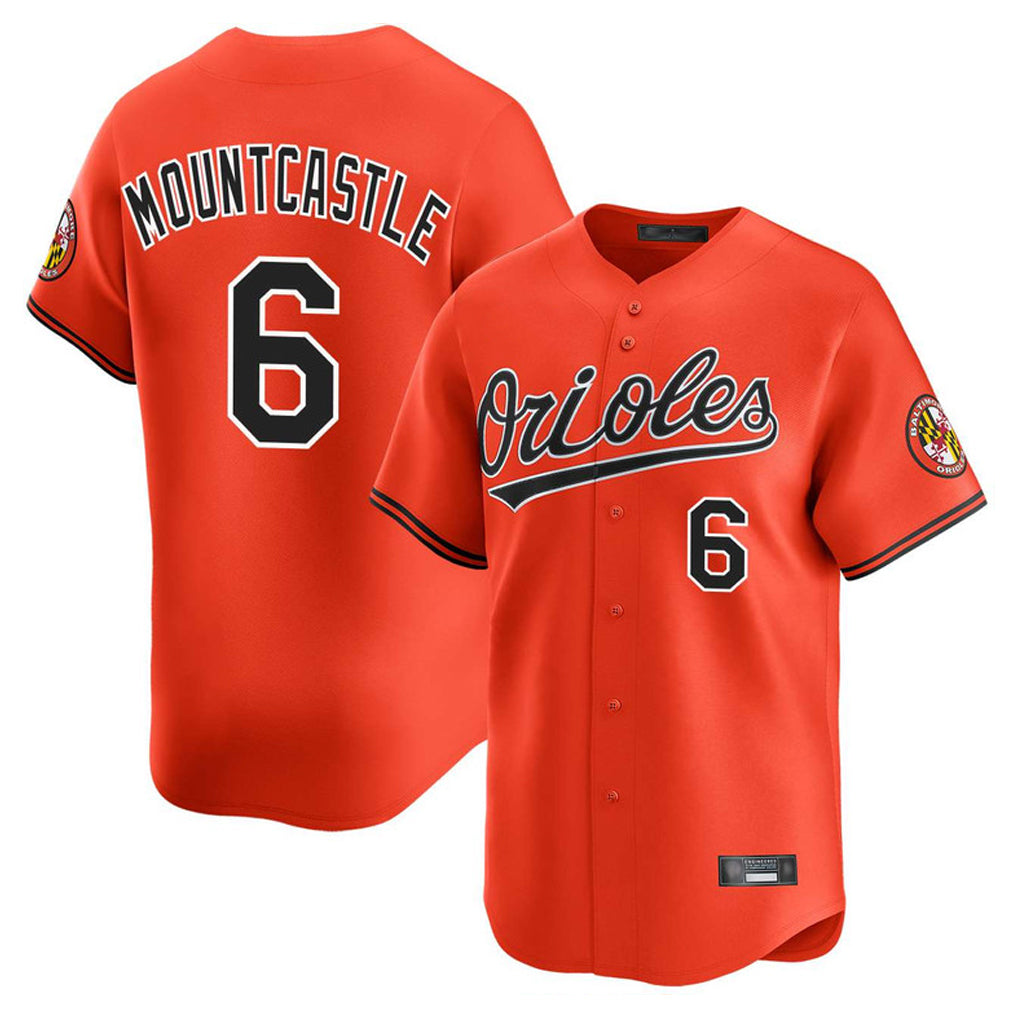 Baltimore Orioles #6 Ryan Mountcastle Player Orange CONTON Limited Home Game Stitched Jerseys