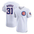 Chicago Cubs #31 Greg Maddux Player White CONTON Limited Elite Home Game Stitched Jerseys