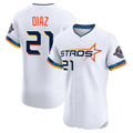 Houston Astros #21 Yainer Diaz Player White CONTON City Connect Limited Elite Home Stitched Jerseys