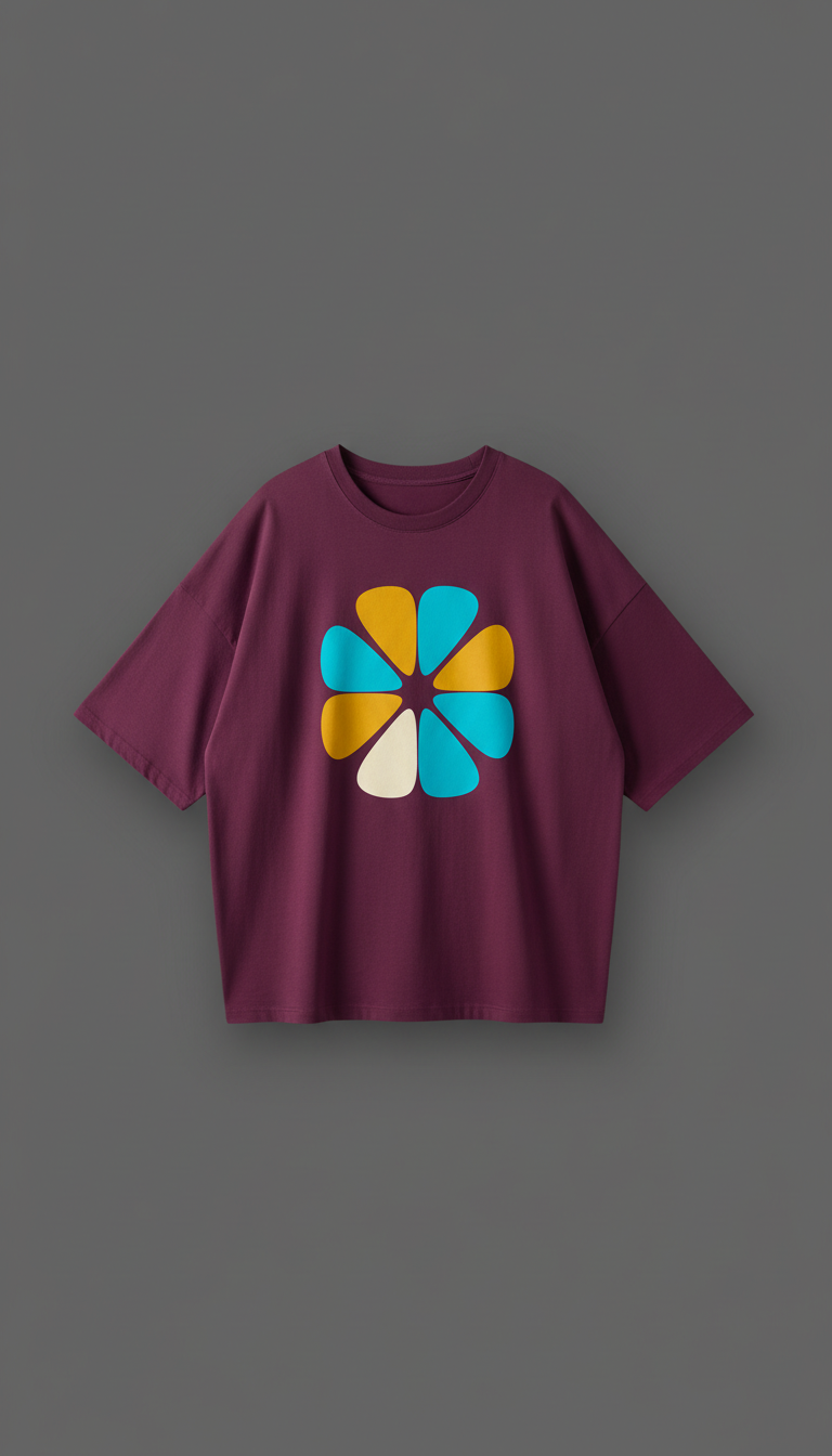 Subway Plum oversized tee