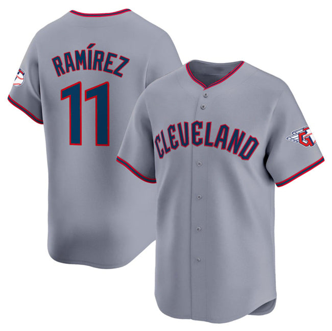 Cleveland Guardians #11 Jose Ramirez Gray CONTON 2025 Alternate Limited Stitched Jersey