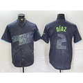 Tampa Bay Rays #2 Yandy Diaz Charcoal CONTON 2024 City Connect Limited Stitched Jersey