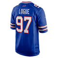 B.Bills #97 Zion Logue Royal CONTON Team Game Jersey