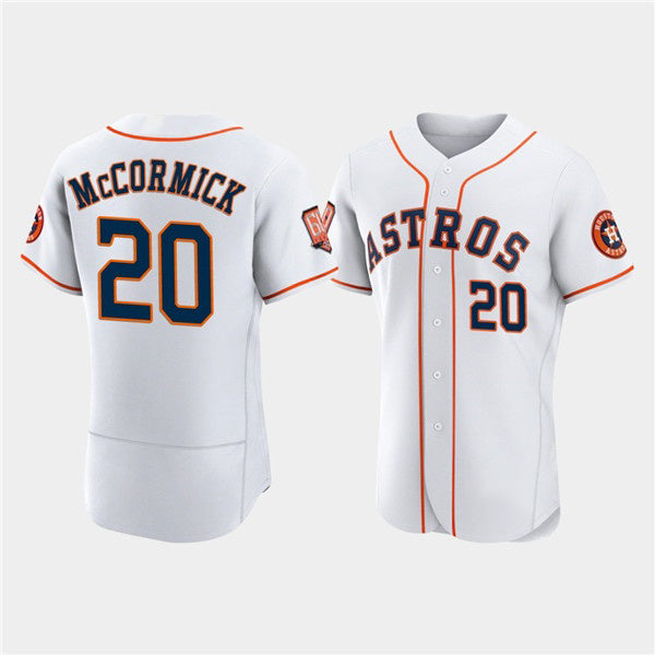 Houston Astros #20 Chas McCormick White CONTON 60th Anniversary Flex Base Stitched Jersey