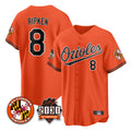 Baltimore Orioles #8 Cal Ripken Player Orange CONTON 30th Anniversary of 2131 Home Game Stitched Jerseys