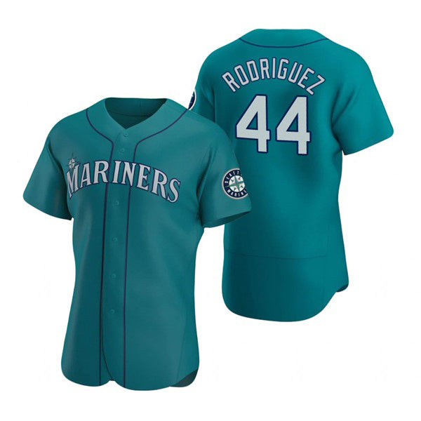 Seattle Mariners #44 Julio Rodr¨ªguez Aqua CONTON Flex Base Stitched Jersey