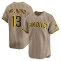 San Diego Padres #13 Manny Machado Khaki CONTON Alternate Limited Player Jersey