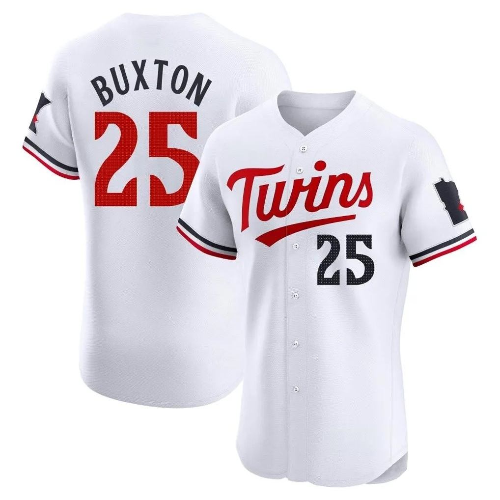 Minnesota Twins #25 Byron Buxton Player White CONTONHome Limited Elite Stitched Jerseys