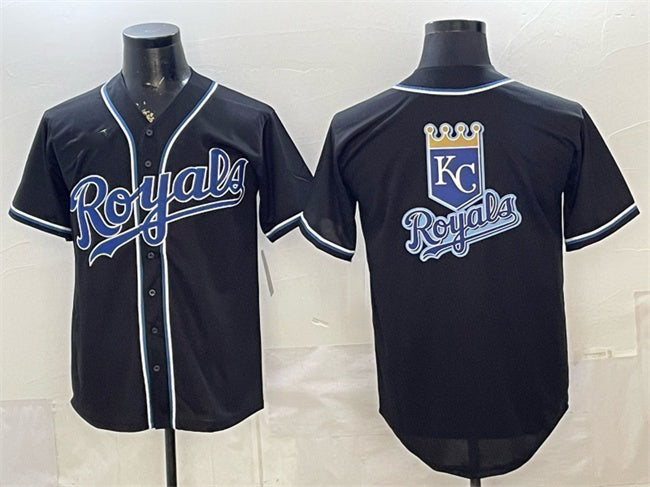 Kansas City Royals Team Big Logo 2026 Fashion Replica Black CONTON Out Stitched Jerseys 2