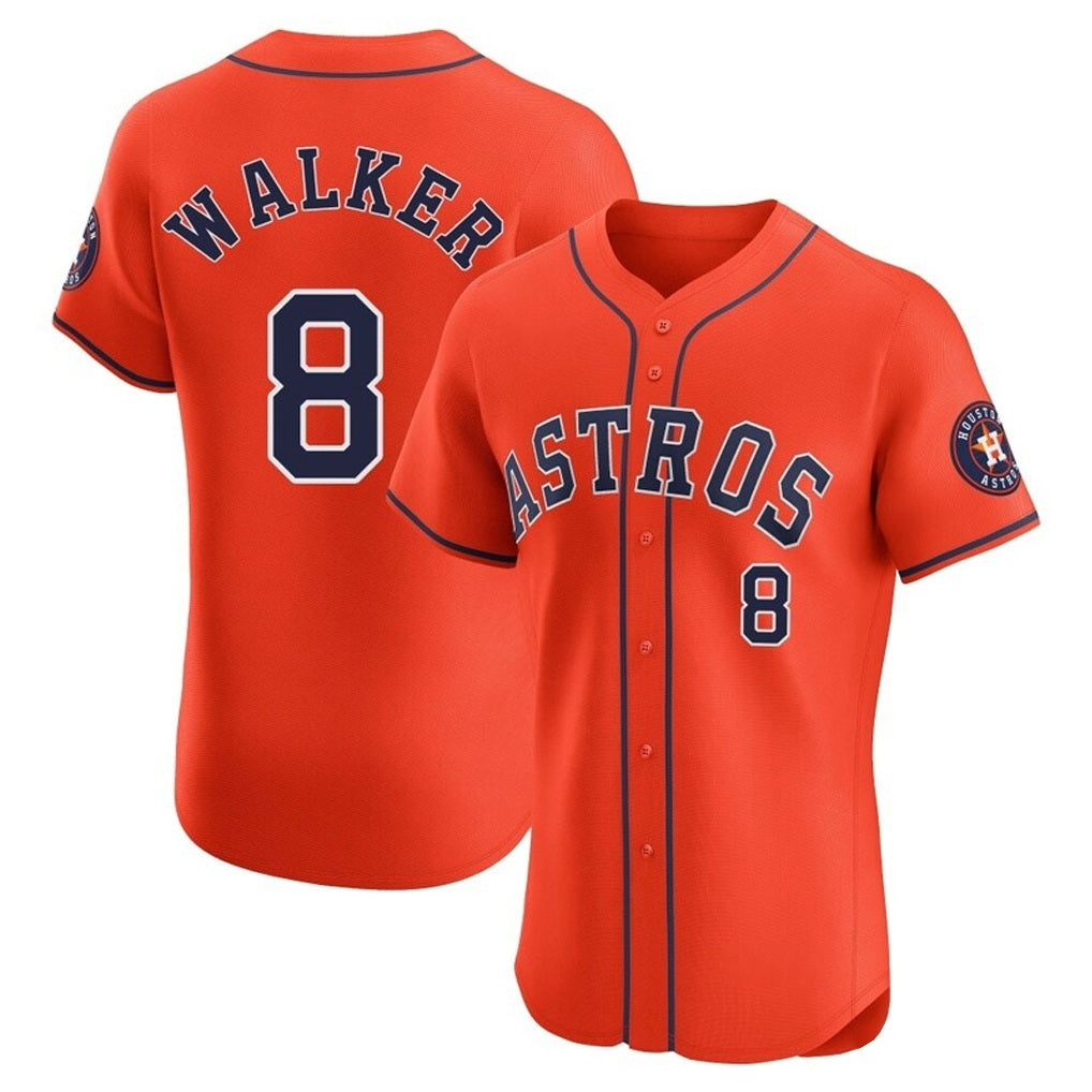 Houston Astros #8 Christian Walker Player Orange CONTON Home Limited Elite Stitched Jerseys