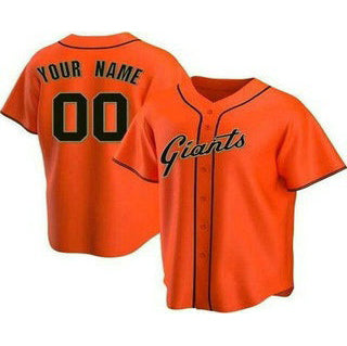 Custom San Francisco Giants Orange CONTON Cool Base Jersey