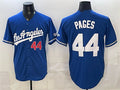 Los Angeles Dodgers #44 Andy Pages Royal CONTON Alternate Stadium Stitched Jersey