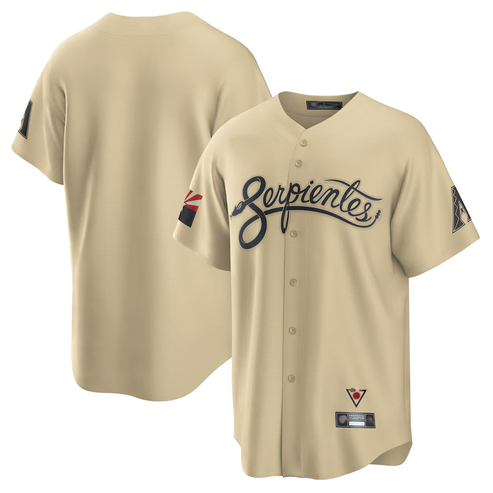 Arizona Diamondbacks Tan CONTON City Connect Home Game Blank Player Stitched Jerseys
