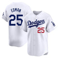 Los Angeles Dodgers #25 Tommy Edman Player White CONTON Limited Home Stitched Jerseys