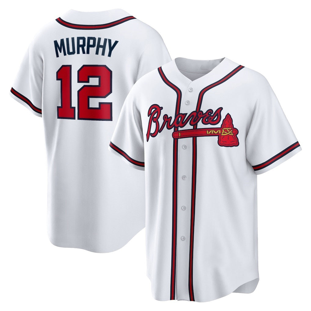 Atlanta Braves #12 Sean Murphy White CONTON Replica Player Jersey